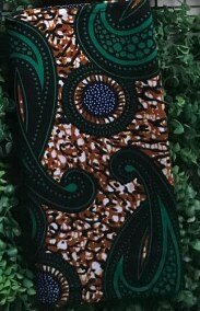 Black fabric with print 2 meters