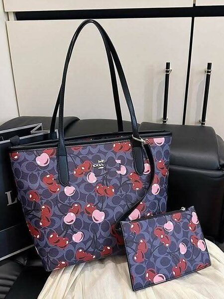 Sac à main imprimé cerises