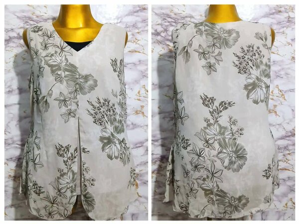 Top  mousseline imprimé floral