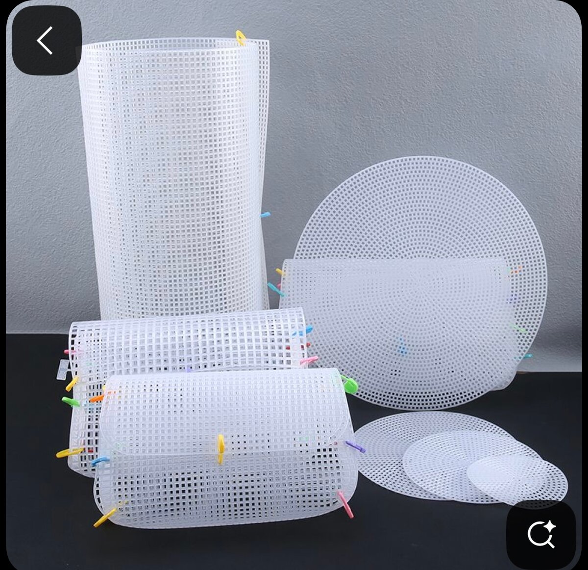 Toile plastique canevas sac