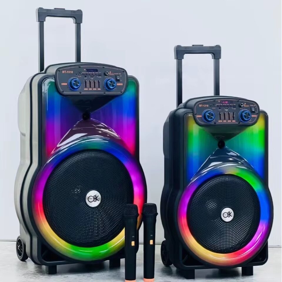Haut-parleur portable 15 pouces Bluetooth karaoké Tige de tr