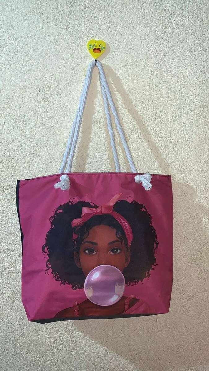 Sac cabas coloré illustré