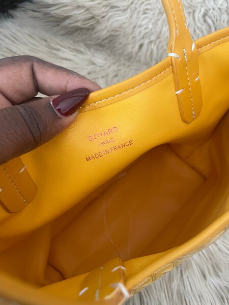 Sac cabas en cuir jaune
