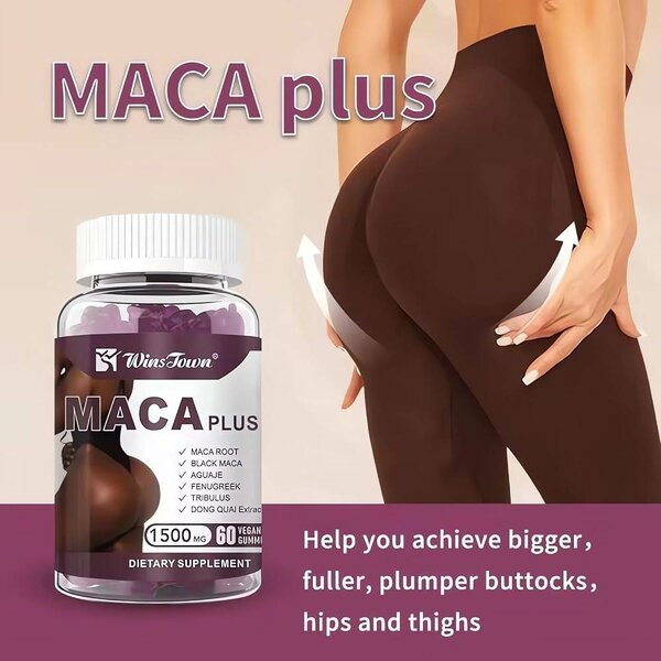 Wins town maca plus gummies for biggerand rounder hips