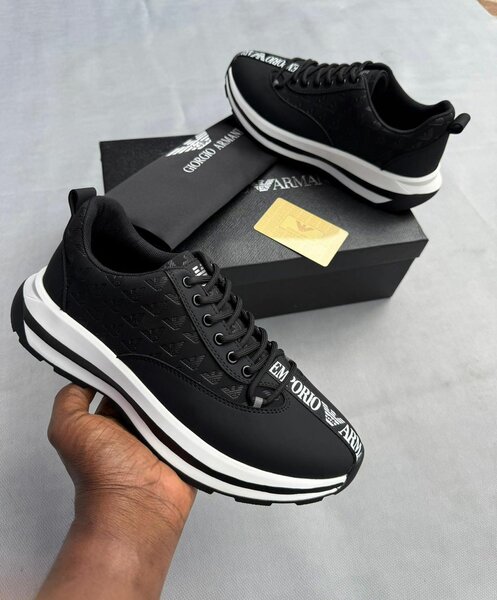 Baskets tendance en cuir homme