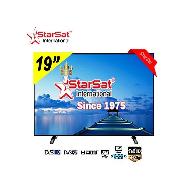 Star Sat TV LED StarSat 19 Pouces AC/DC 12V – Noir – Garantie 12 Mois