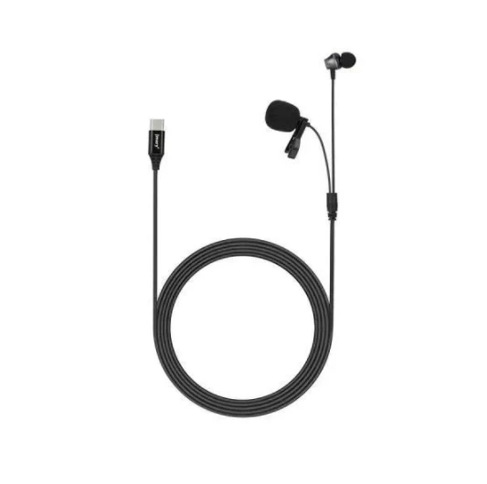 Jmary MC-R6 Professional TYPE-C Lavalier Microphone With Monitoring Earphone and Noise Reduction