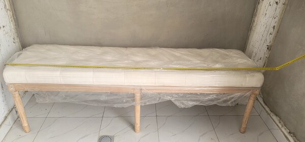 Banc rembourré élégant bois