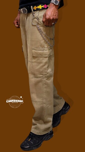 Pantalon cargo homme kaki
