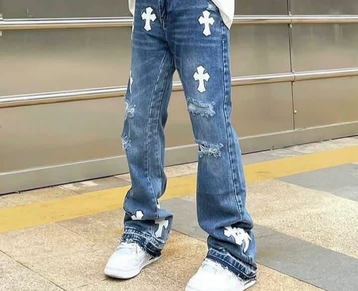 Jeans homme vintage croisés