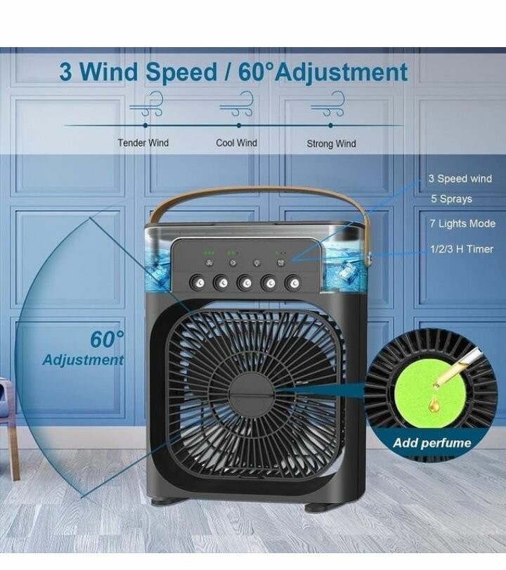 Ventilateur Brumisateur Portable 3 Vitesses