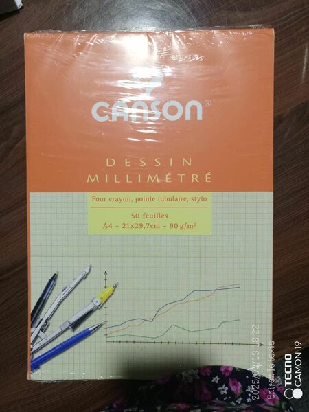 Papier millimétré A4 Canson
