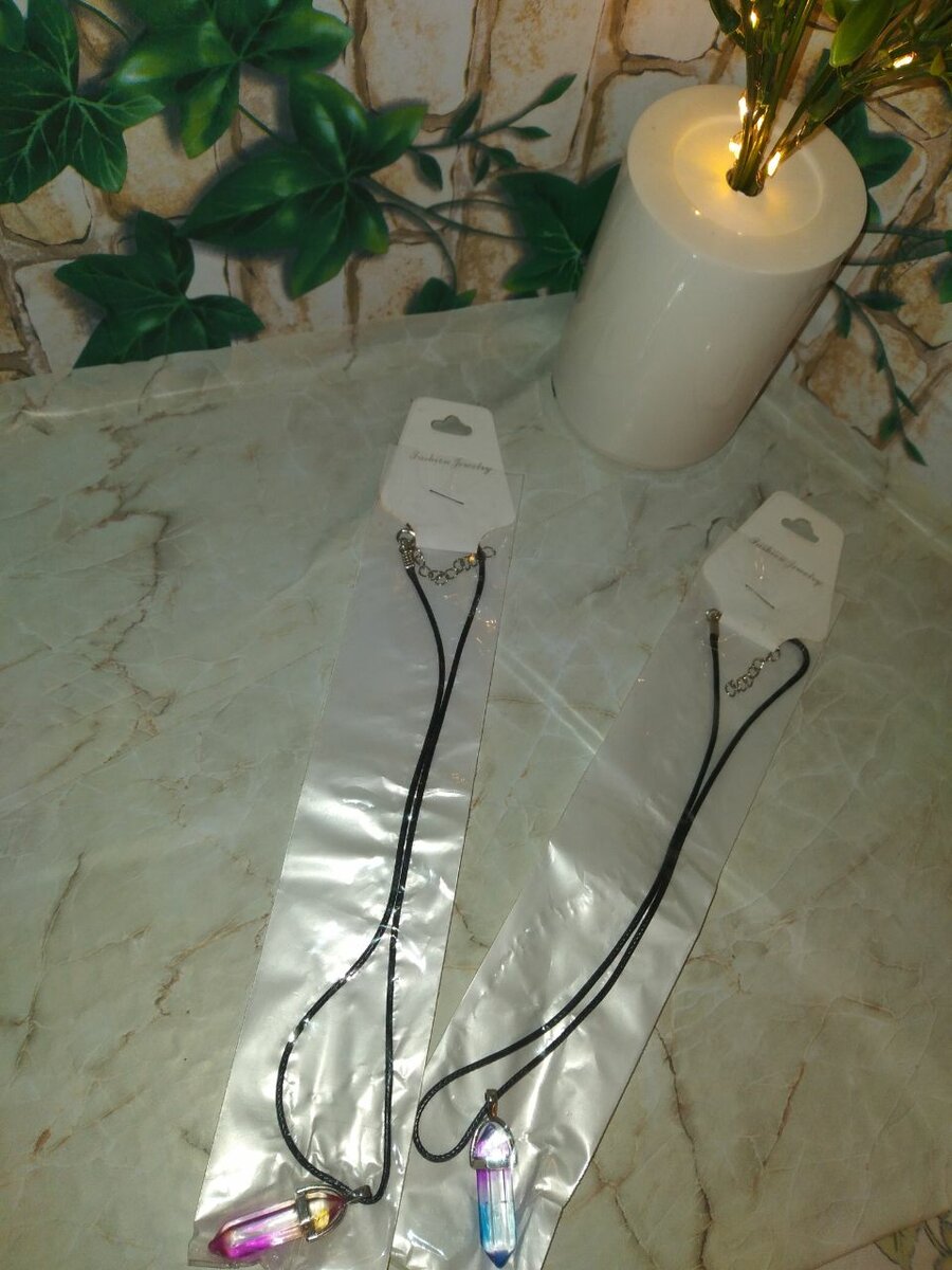 Collier cristal multicolore