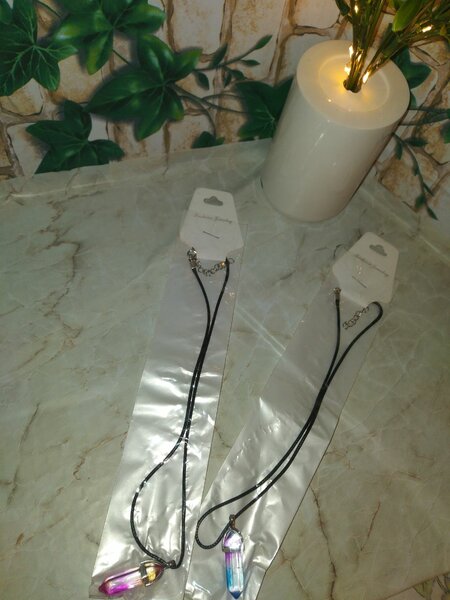 Collier cristal multicolore