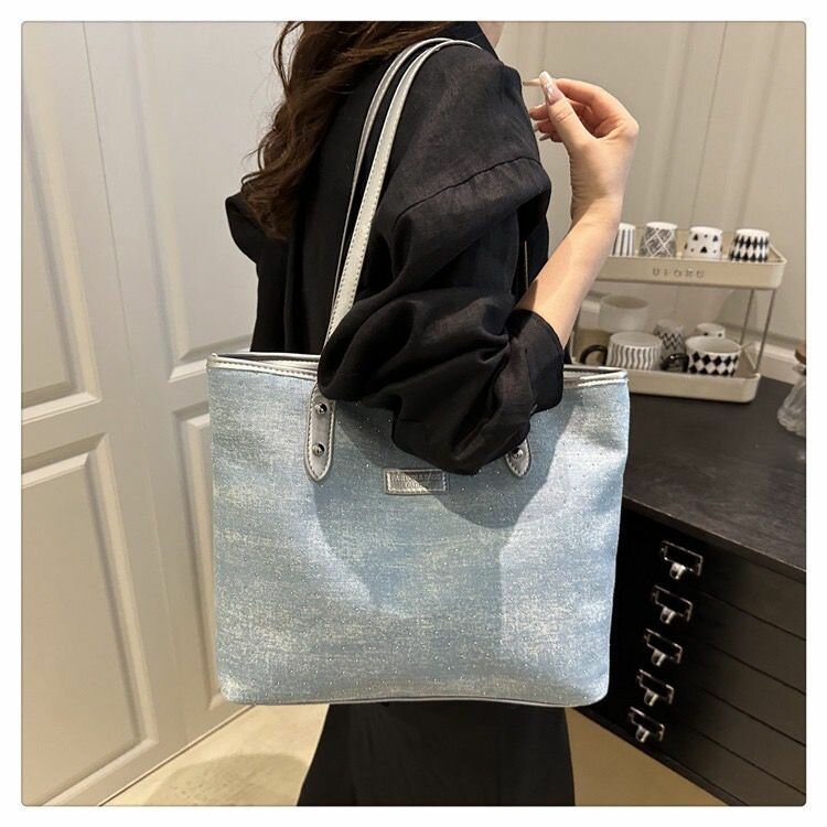 Sac fourre-tout en denim chic