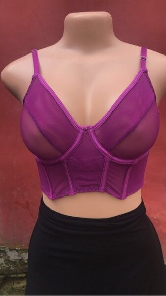 Top bustier violet sexy
