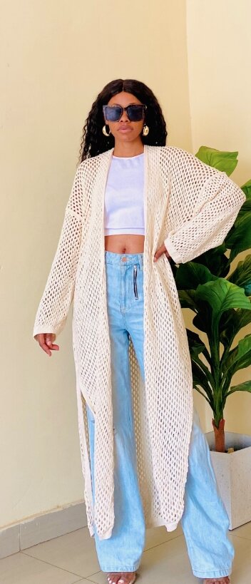 Cardigan white large