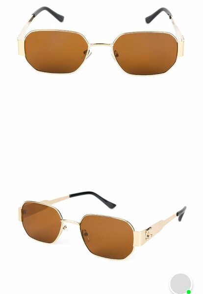 Lunettes de soleil carrées dorées