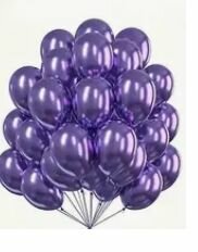 Ballons violet métallisé 25 pcs