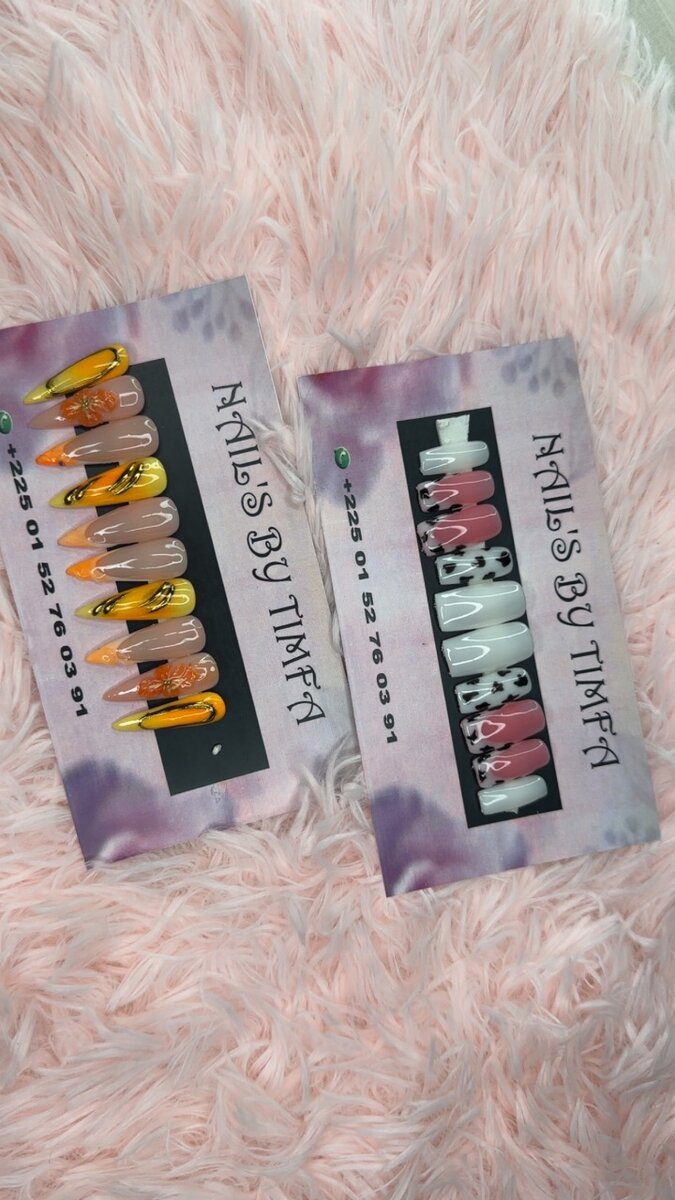 Ongles Faux Artistiques Colorés