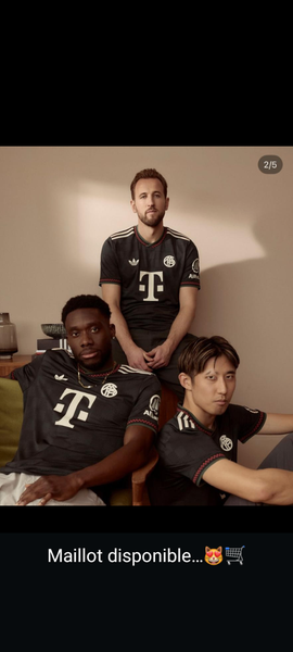 Maillot de football noir Adidas