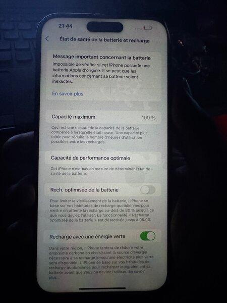 14 pro max tout passe bien batterie ok