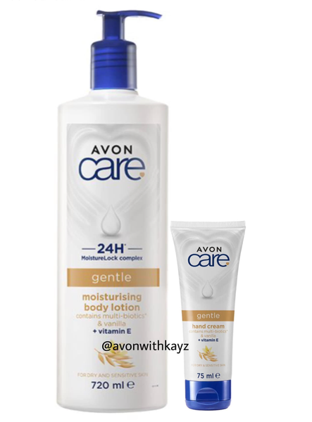 Avon care gentle body lotion+hand cream set