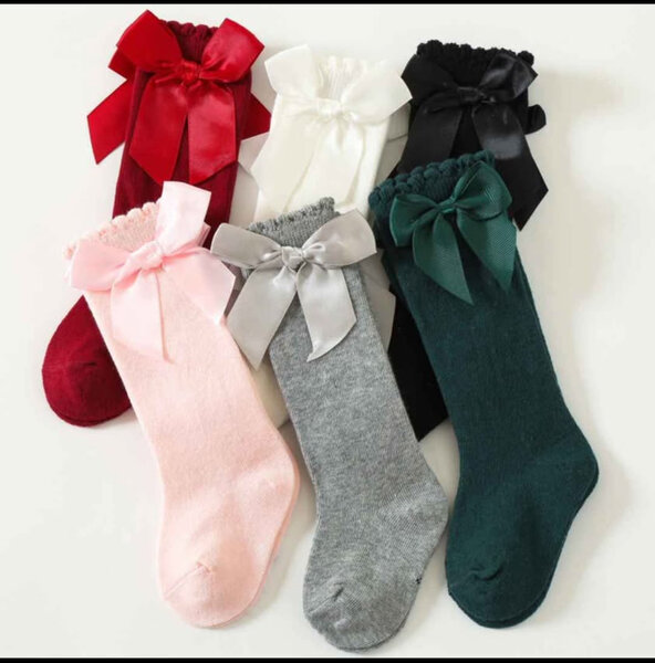 Girls' Bow Knee High Socks