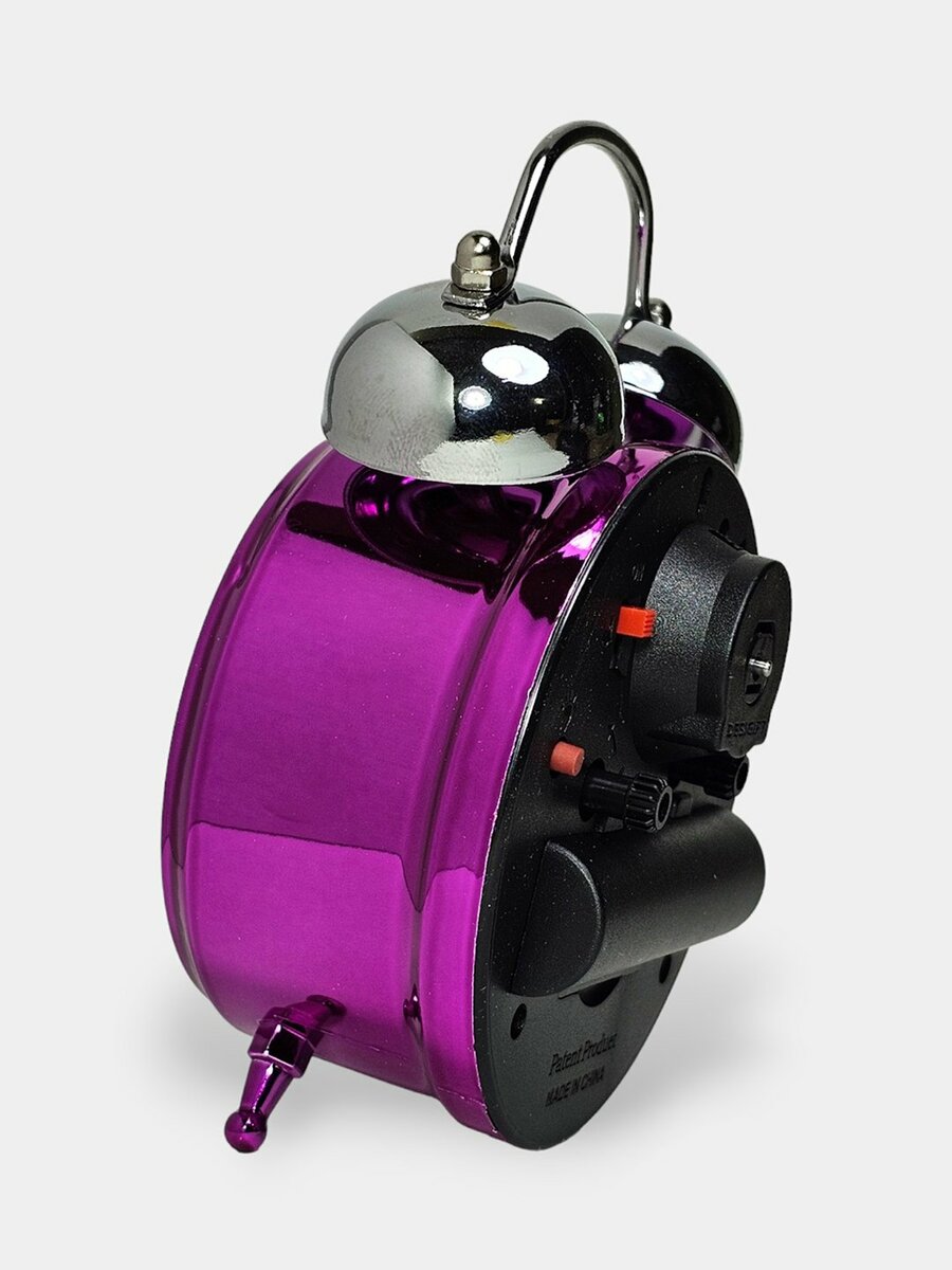 Horloge avec sonnette violet