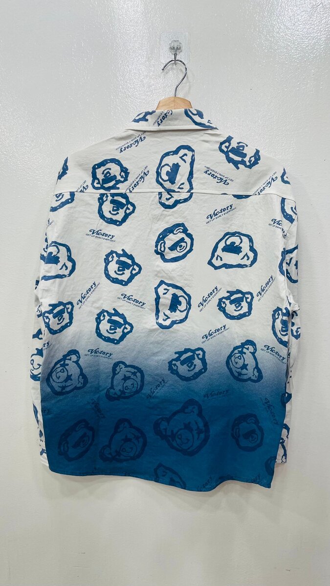 Chemise imprimée ours dégradé