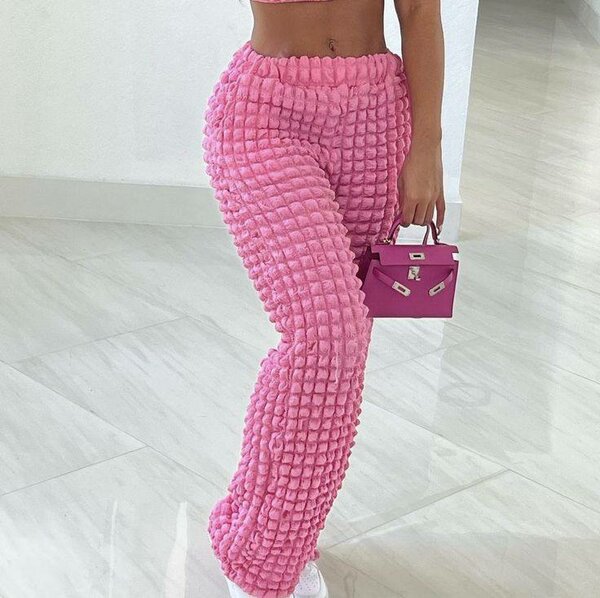 Pantalon lounge texturé femme