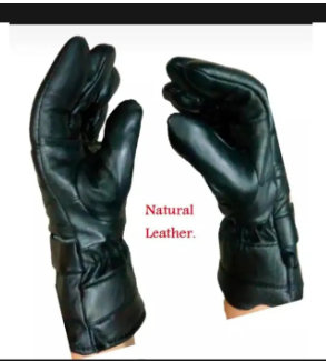 Black Leather Biker Gloves for Men Leather Motor bike winter gloves Black Leather warm winter gloves Motor bike gloves Black