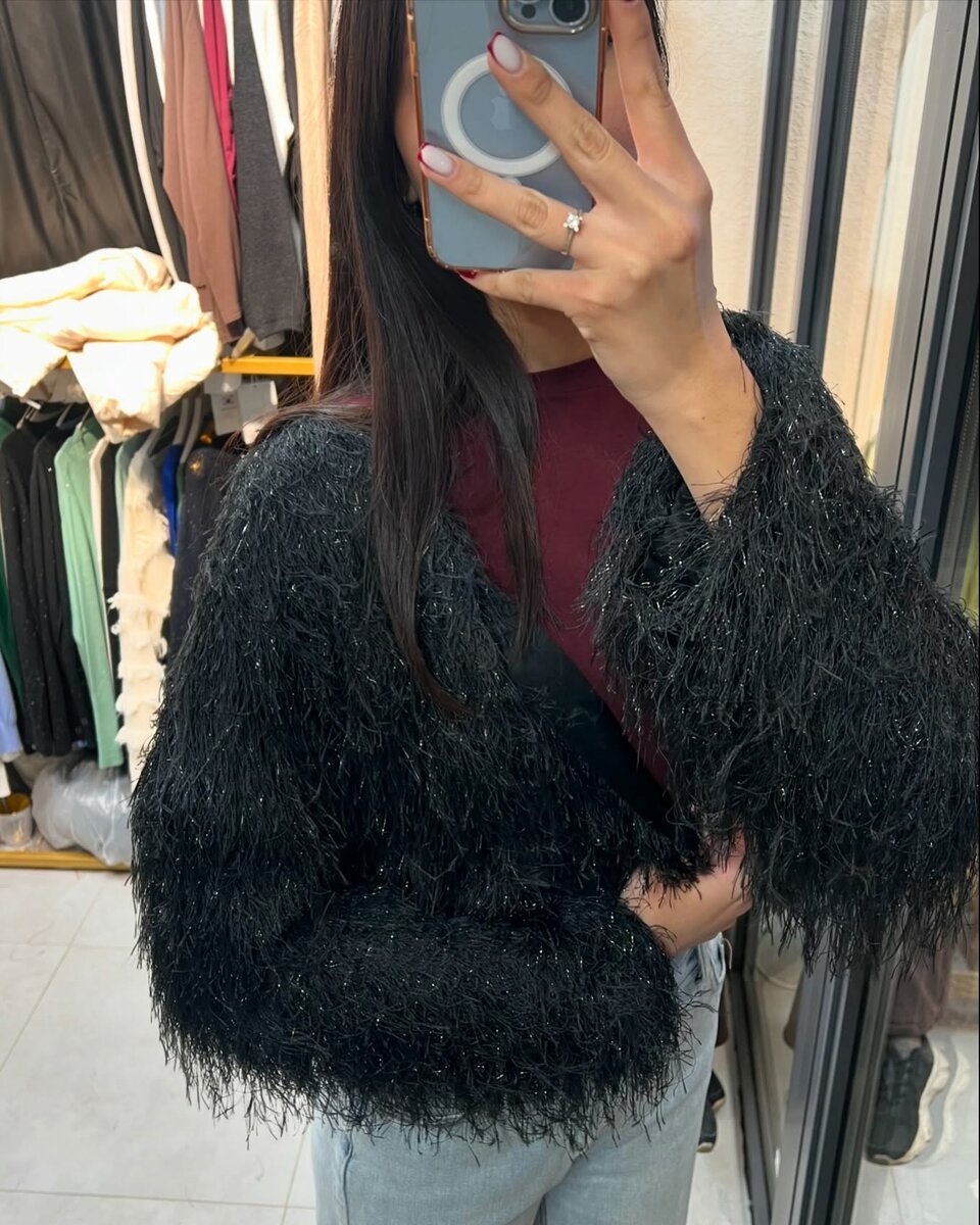 Кофточка балеро чёрная