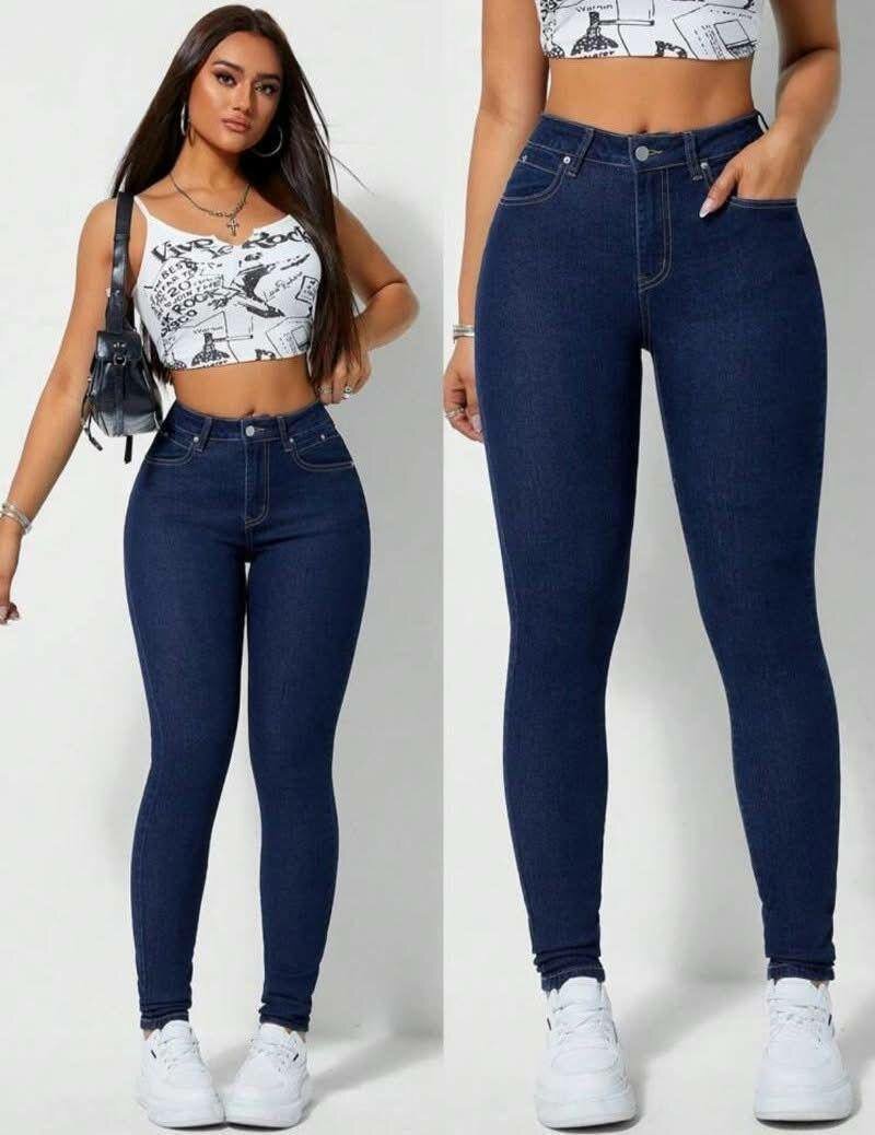 Jeans skinny taille haute