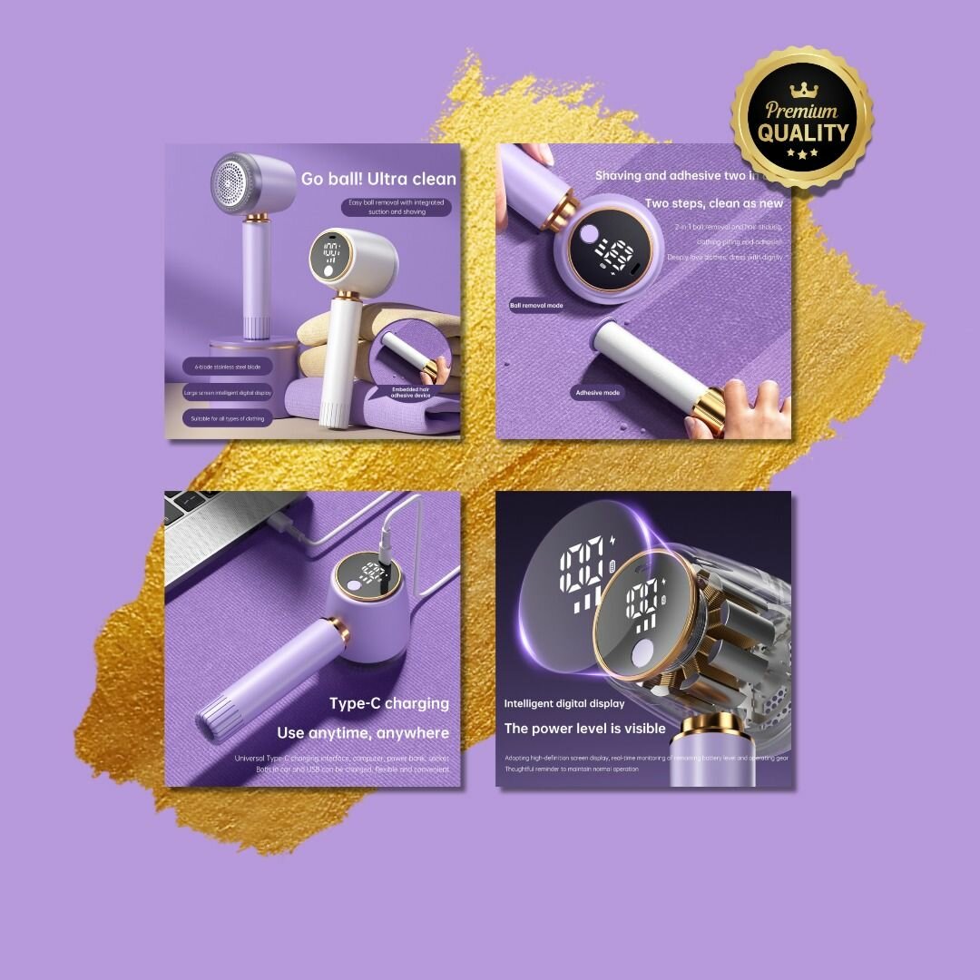 2-in-1  Rechargeable Lint Remover