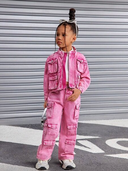 Ensemble cargo jeans fille