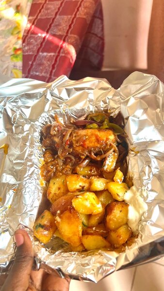 Pomme de terre sautées poulet