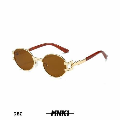 lunettes de solei MNK1 rouge et dore