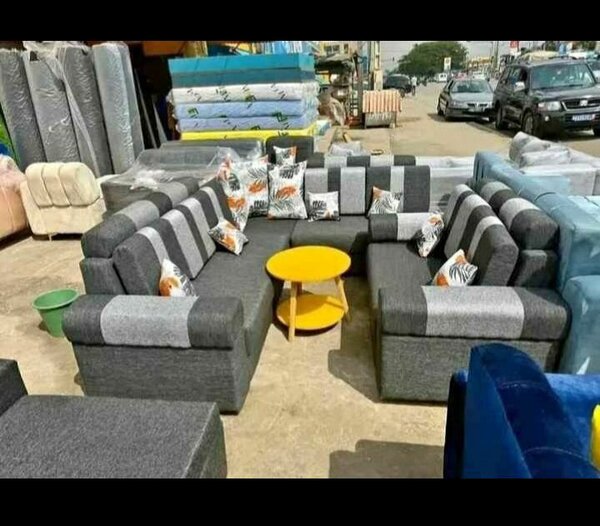 Canapé d'angle moderne en tissu