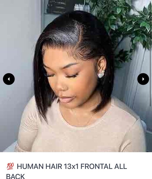 100% human hair 13x1 frontal 12inch
