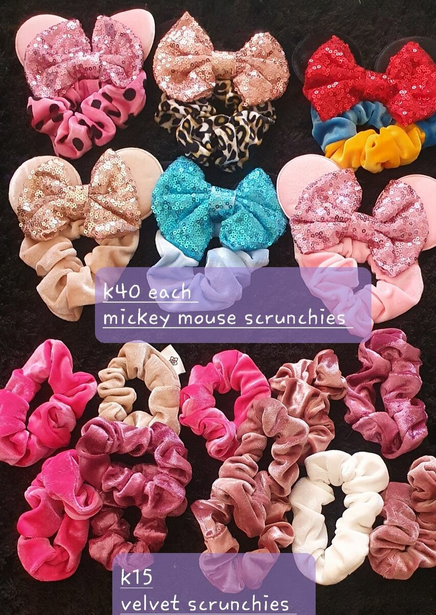 Mickey mouse scrunchies k40