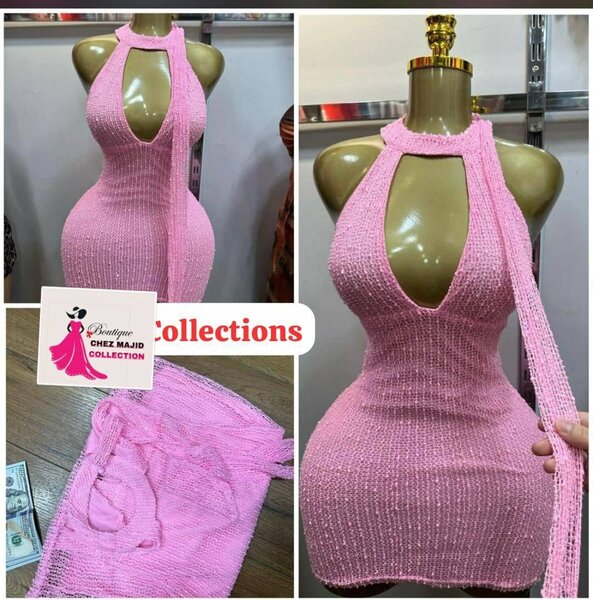 Robe rose scintillante