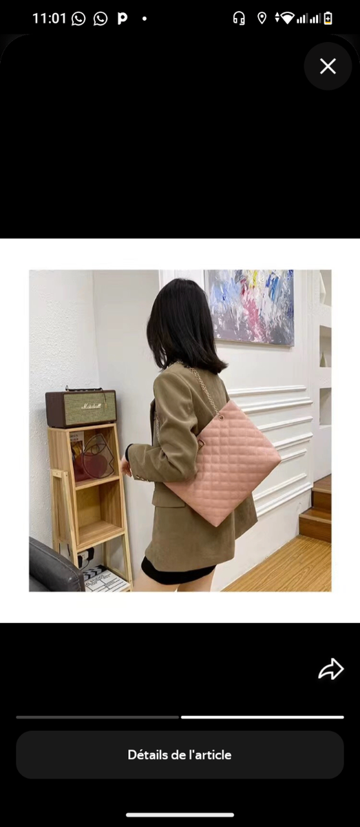 Sac à main matelassé chic