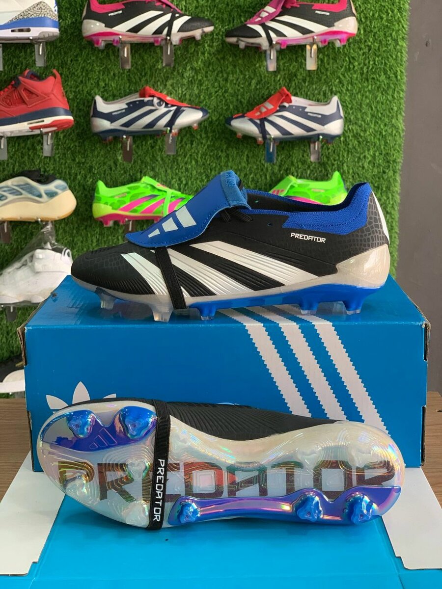 Blue adidas predator