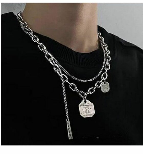 Collier Chaîne en Acier Inoxydable