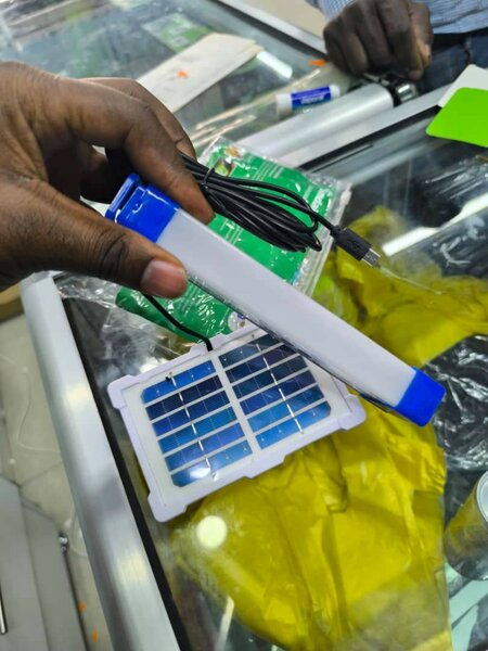 Solar rechargeable tube