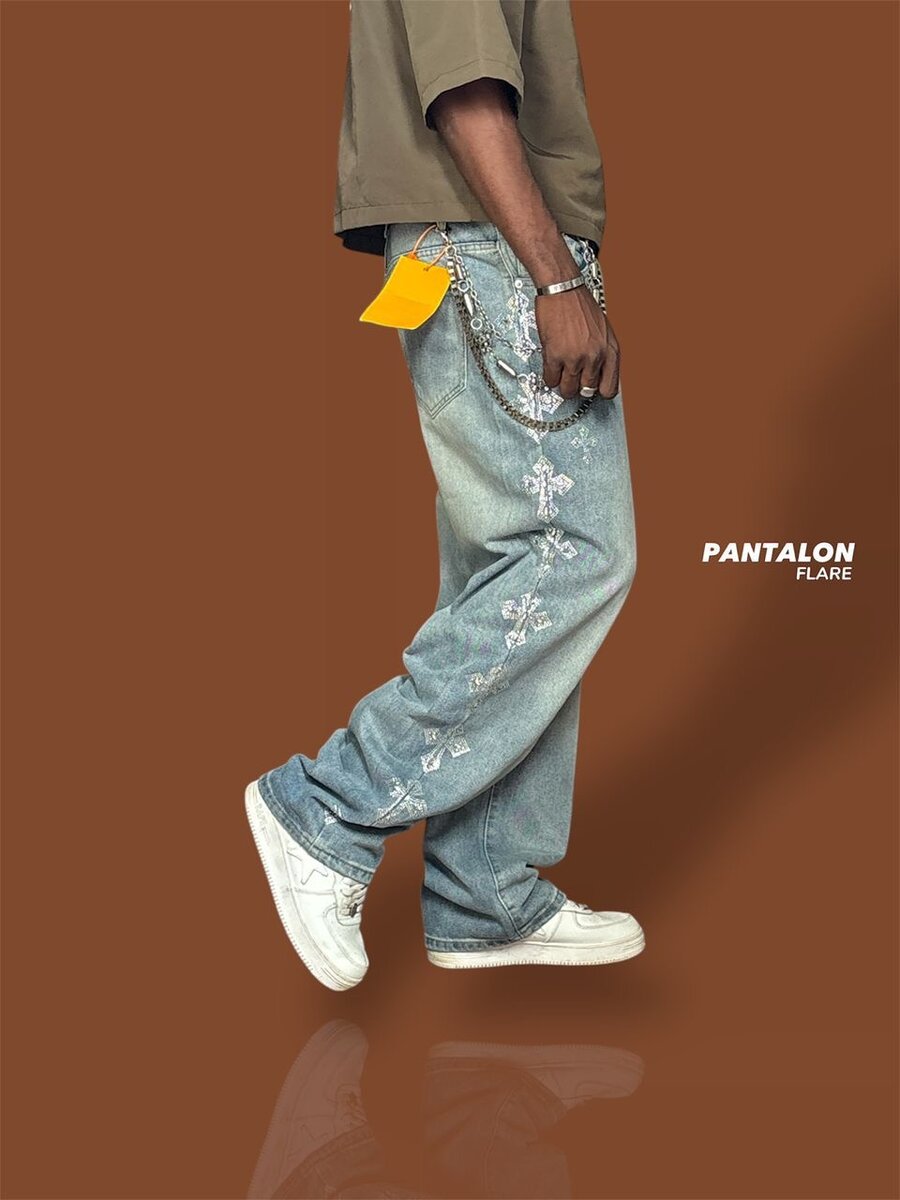 Jeans Flare Brodés Unisex