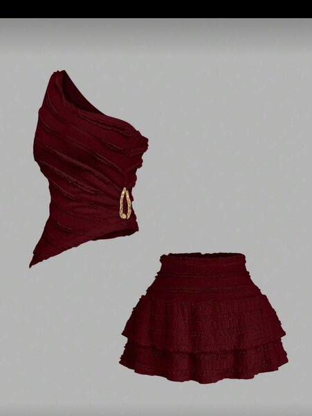 Ensemble jupe et haut asymétrique