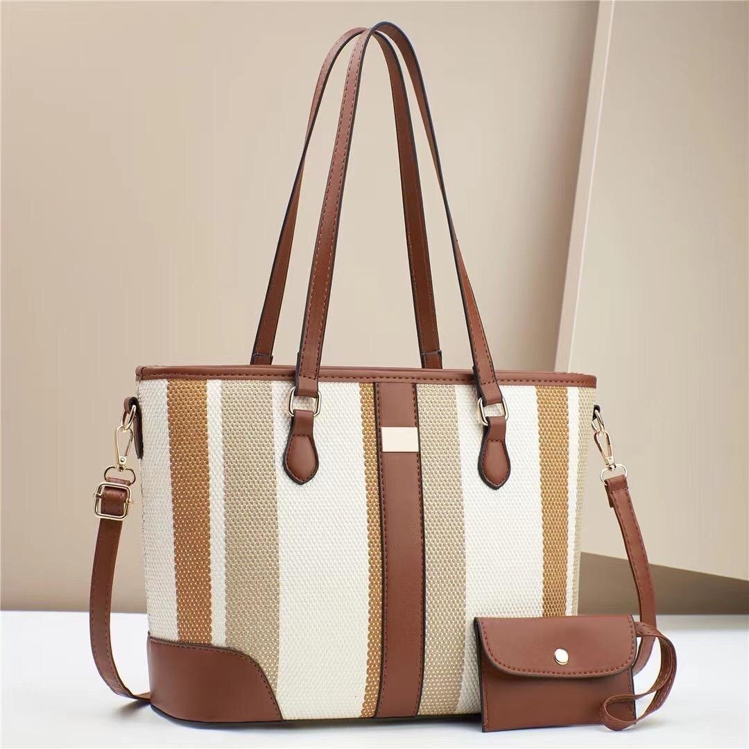 Sac cabas en toile rayée