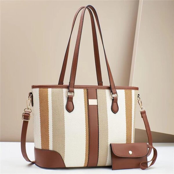 Sac cabas en toile rayée